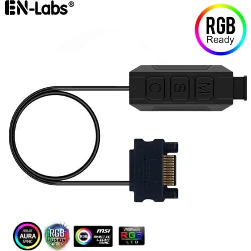 5V ARGB Controller Cable Computer PC 12V RGB Control for LED Strip Bar Light Lamp,AURA Fan 120mm,Memory Sell, SATA/Molex Power