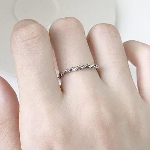 Classic 100% 925 Sterling silver Rings for Woman Vintage Thai Silver index finger Ring Girls Gift Fine Jewelry