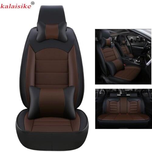 Kalaisike leather universal car seat cover for Renault all models megane clio laguna Captur duster kadjar fluence scenic Koleos