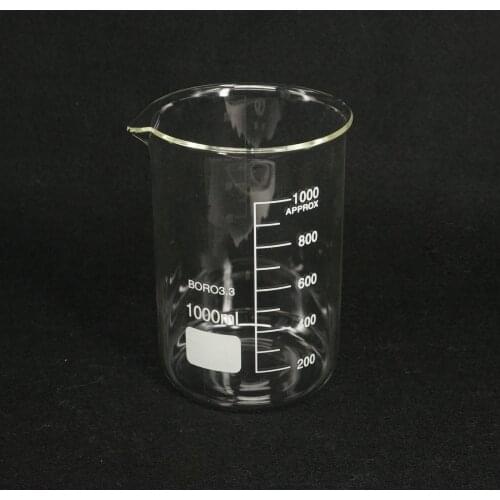 1000ML Low Form Beaker Chemistry Lab G3.3 Borosilicate Glass Heavy Wall