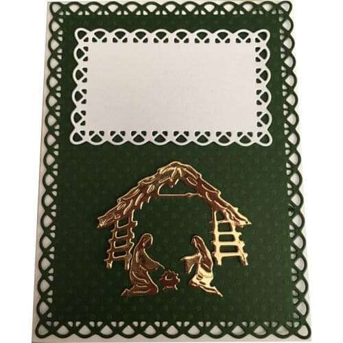 Metal Cutting Dies Delicate Rectangle new for decoration card DIY Scrapbooking stencil Paper Craft Album template Dies 140*108m