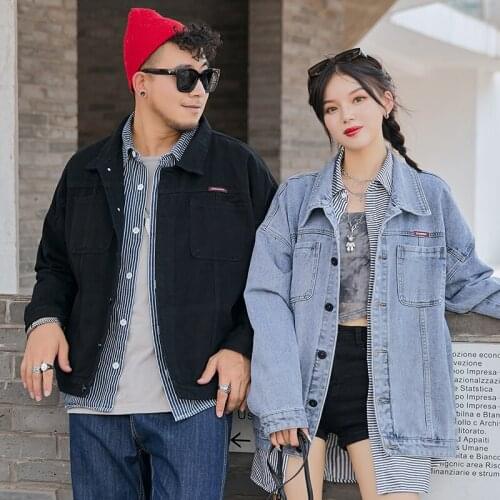 Womens Mens Denim Jackets 2021 New Arrivals Autumn Winter Oversize Long Sleeve Basic Button Down Jean Jacket with Pockets