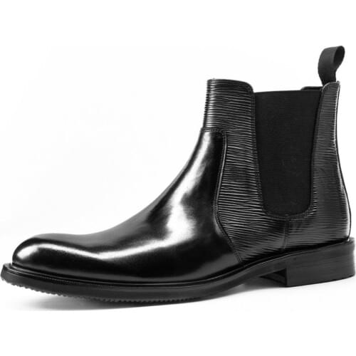 Sipriks British Style Mens Chelsea Boots Elegant Black Calfskin Leather Ankle Boot Dark Brown High Tops Shoes 2020 Spring 44