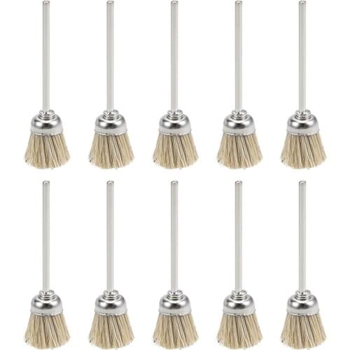 Uxcell Mini Nylon Buffing Polishing Wheels Cup Shape 15X9mm with 2.35mm Arbor to Jewelry Metal Wood Rotary Tool Yellow 10Pcs