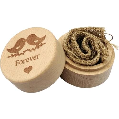 5x5x4cm Wood Ring Box Wedding/Valentines Engagement Wooden Ring Bearer Box Rustic Wedding Ring Box Holder No Engravings Ring Bo