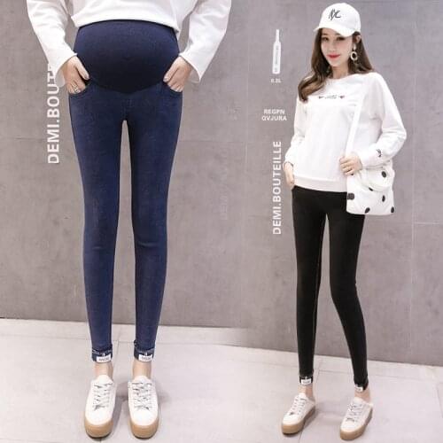 Skinny Maternity Jeans Pants Trousers For Pregnant Women High Waist Slim Leggings Stretch Denim Pregnancy Pencil Pants Jeans