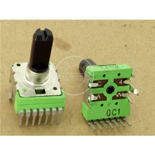 Original new 100% 142 vertical 7pin double potentiometer CA10K handle length 18MMF with middle point (SWITCH)