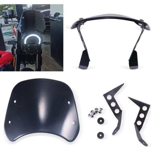 Motorcycle Front Headlight Windshield Fairing Protector Windshield Windscreen Wind Deflector Fits For Benelli Leoncino 250