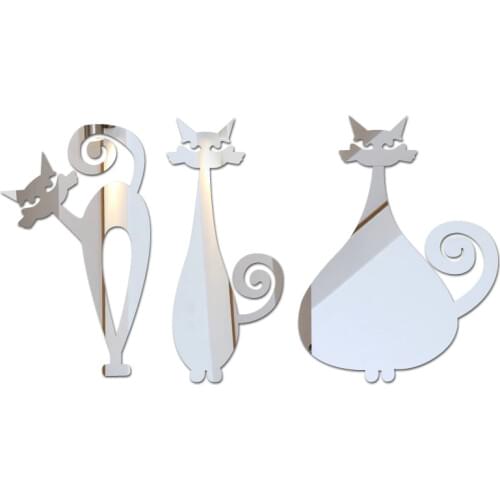 Sale direct selling 8pcs 2014 diy Acrylic mirror 3d wall stickers top fashion decor living room sticker