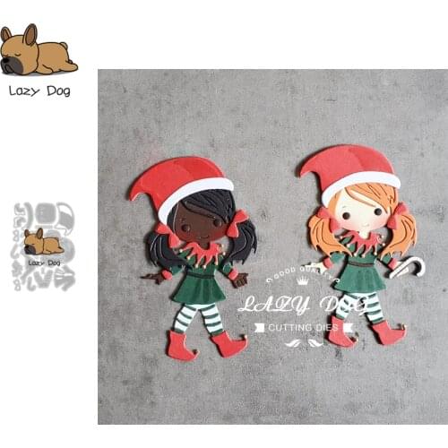 Christmas Elf Metal Cutting Dies Scrapbooking Stencil DIY Mold Knife Craft Embossing Die Cuts Card Making New Dies For 2020