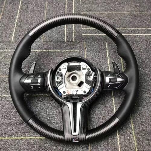 100% Real Carbon Fiber Steering Wheel Compatible for F20 F22,F23 & F45 F30,F31 F32,F33,F36 F87 M2,F80 M3,F82 F83 M1 M2 M3 M4
