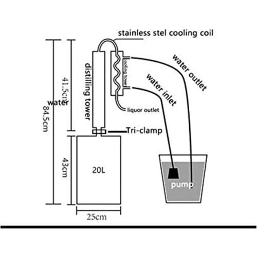 35L Stainless steel Double tower moonshine Distiller Home brewing Alcohol Mashine Liquor Brewing Brandy Distillation equipment