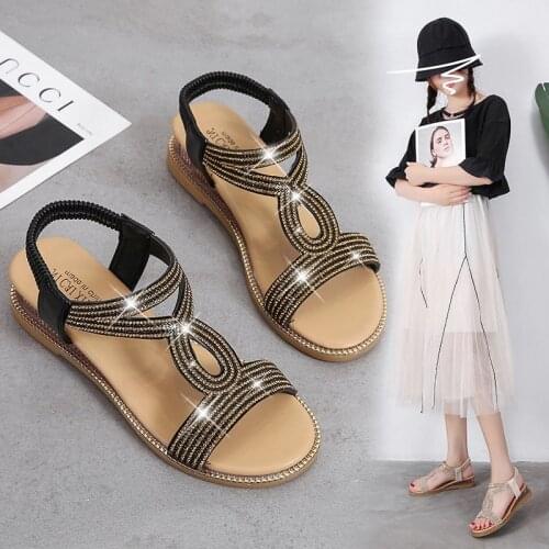 2021 Summer Womens Sandals Wedge Weave High Heels Chunky Platform Female Shoes Woman Roman Peep Toe Elegant Party Sandals