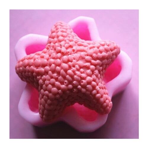 Silicone soap mold Starfish shape fondant cake chocolate mold ice mould resin clay craft mold