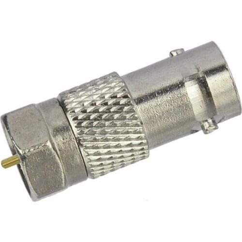 Superbat BNC-F Adapter BNC Jack to F Plug Straight RF Coaxial Connector