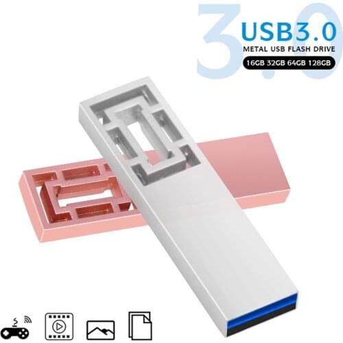 USB 3.0 Flash Drives 128gb 64gb 32gb 16gb 8gb flash drive metal pen key U disk logo pendrive stick flash memory memoria flash