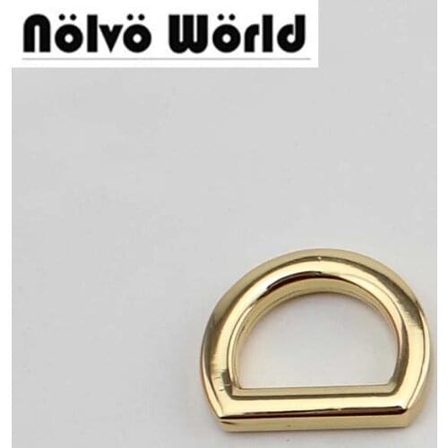 100pcs Squared Edge circle ring Line 3.5mm inner width 14mm welded D Ring for DIY handbags bags strap wholesale