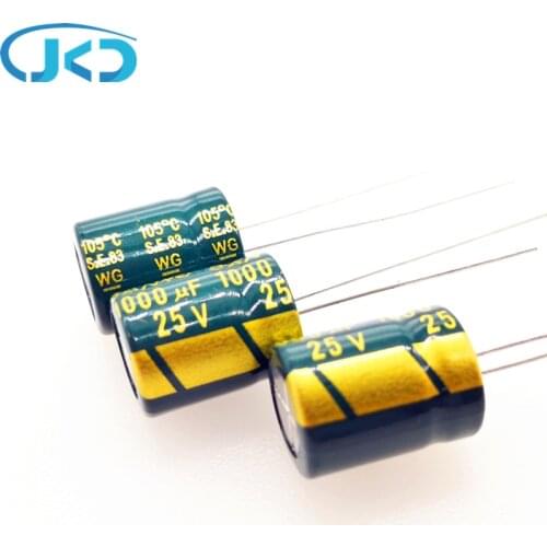 20pcs/lot high frequency low impedance 25v 1000uf 8*16MM 10*17MM 10*20MM aluminum electrolytic capacitor 1000uf 25v 20