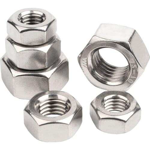 5/20PCS A2 Stainless Steel Reverse Thread Hex Nut M4 M5 M6 M8 M10-M20 Hexagon Head Nuts