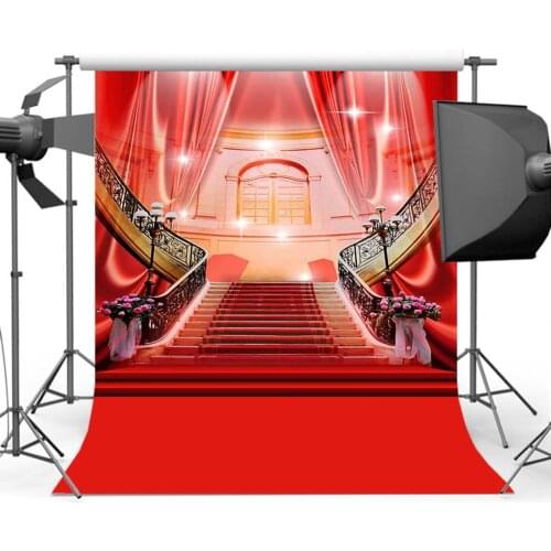 Mehofoto Red Carpet Backdrop Photography Palace Lighting Photo Background for Pictures 8X8ft 10X10ft MR-2016