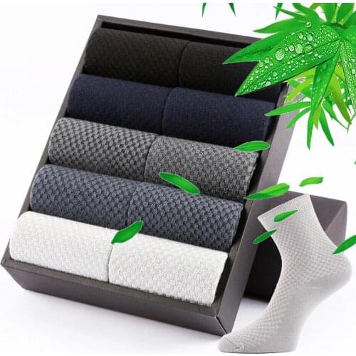 HOT KEKE Mens Black Socks