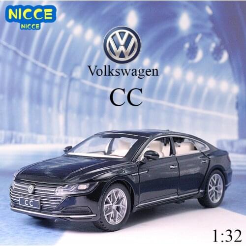 1:32 CC VW Volkswagen CC Diecast Scale Metal toy Car Models 6 Openable Doors Model Sound And Light Pull Back SUV Toys for kids