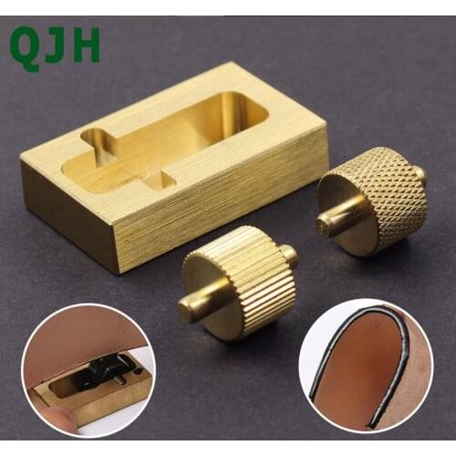 Pure Copper Leathercraft Carving Tools Leather Craft Edge Dye Oil Sew DIY Handmade Leather Edge Dye Oil Tools