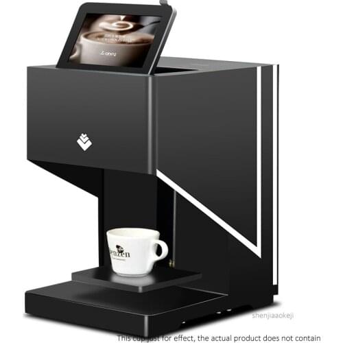 Coffee pull flower machine automatic touch color screen coffee shop milk-tea drink printing flower machine pattern machine 220v