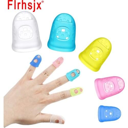 Multifunctional Silicone Thimble Hollowed Out Breathable Protective Finger Thimble DIY Needlework Crafts Sewing Accessories