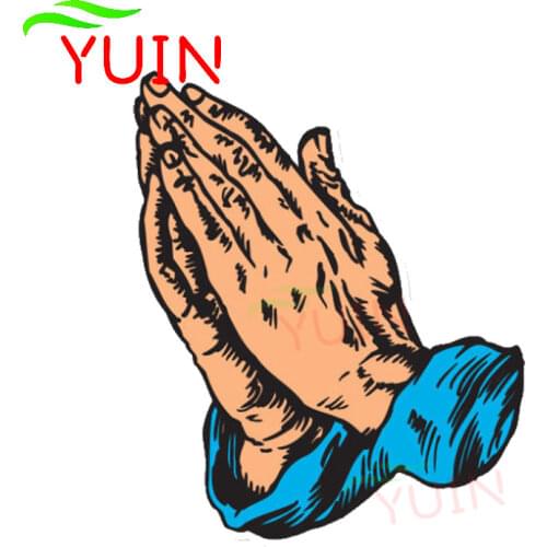 Cartoon Christian Prayer Jesus Car Sticker Fashion PVC Bumper Decoration Auto Accessories Motorcycle Waterproof Decal 13*11cm