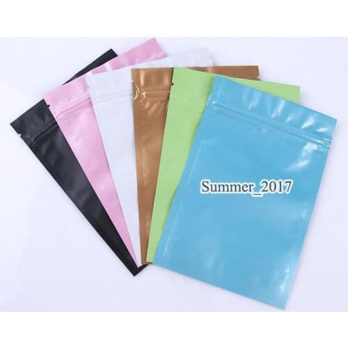 Mylar Aluminum Foil Zipper Bag Multicolor Plastic bag for Long Term food storage and collectibles protection two side colored DH