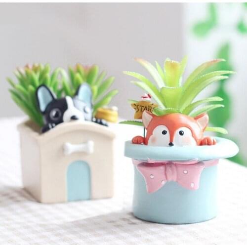 NEW NEW Fairy Tale Flower Pot Craft Resin Fleshy Flower Decoration Planters