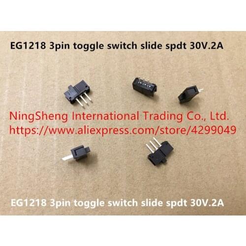 Original new 100% EG1218 3pin toggle switch slide spdt 30V.2A