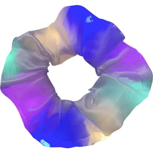 LED Multicolour Glowing Female Headband Flashing Large Intestine Simple Elegant Womens Headgear Elegant Western Style Hair Ring