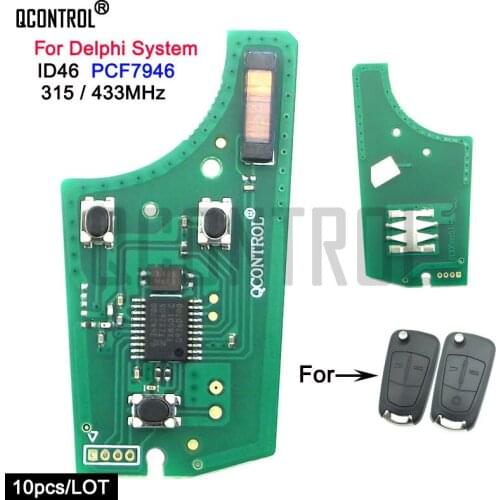QCONTROL Car Remote Key Circuit Board for Opel/Vauxhall 433MHz Vectra C (2006 - 2008) Signium (2005 - 2007) Control Alarm