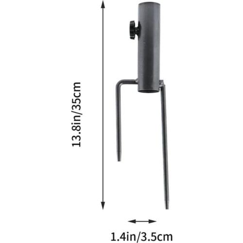 Fishing Umbrella Brolly Ground Spike Holder Umbrella Base Stand Colour Black
