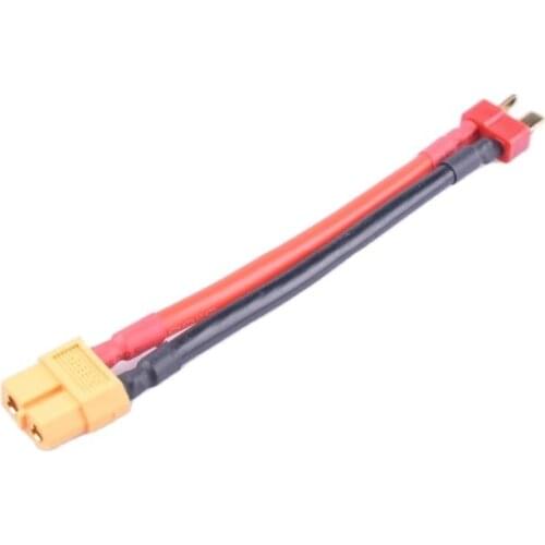 2 Pcs XT60 Female to T Dean Male Plug Conversion Connector with 12 AWG 100mm silicon cable