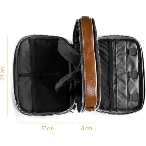 Music Devices Storage Bag Double-layer Large Capacity Carrying Case Pouch for Headphone Music Player Accessories