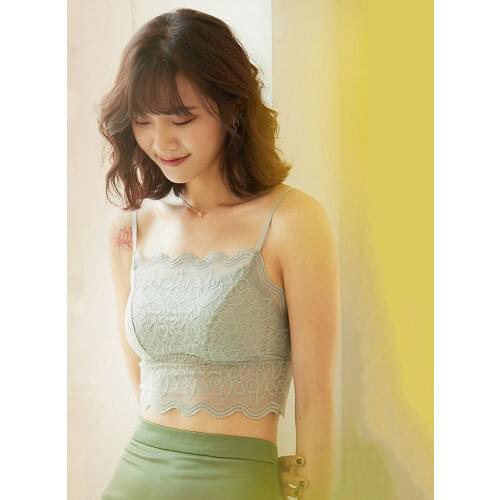 Fashion Women Sexy Bralette Bra Female Tops Female Lace Strap Wrapped Chest Shirt Top New Underwear Bras Pad