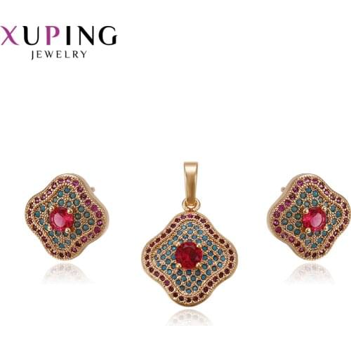 Xuping Fashion 2-Pieces Set With Synthetic Cubic Zirconia Jewelry for Women Engagement Anniversary Gifts 64227