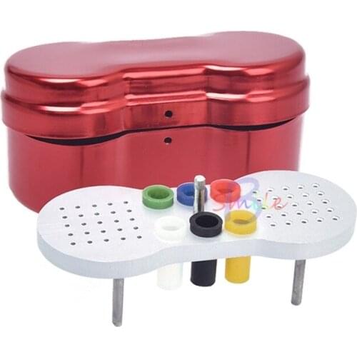 1pcs Dental Disinfection Box Dental Endo File Bur Holder Block Autoclave Sterilizer Case Disinfection Box With Ruler