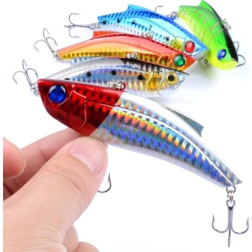 1Pcs 9cm/26.5g Winter VIB Fishing Lure Hard Bait With Lead Inside Ice Sea Fishing Tackle Wobbler Crankbait Diving Swivel Lure