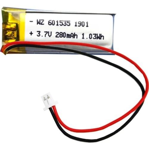 3.7V polymer lithium battery 601535-300mah Bluetooth headset 3D glasses arc lighter battery