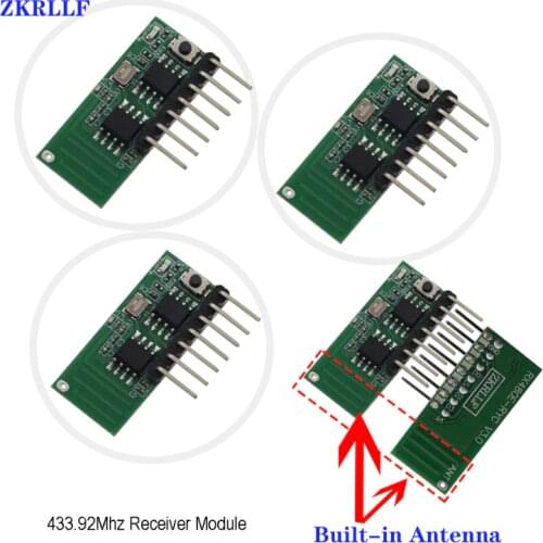 3 pcs 433mhz Wireless RF Receiver Learning Code Decoder Module 433 MHZ 4CH output Diy kit For Remote Control 1527 encoding