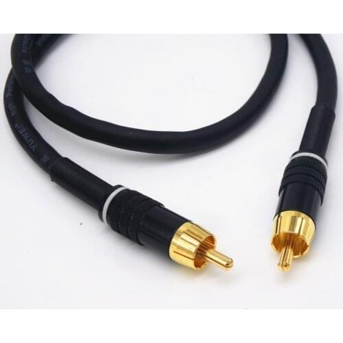 4N OFC HIFI 2RCA Male Audio Cable Professional tube amp audio cable high quality shielding signal interference RCA audio cable