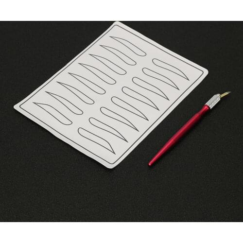 5 Pcs white Professional Cosmetic Permanent Makeup Eyebrow Tattoo Practice Skin Supply fake eyebrow tattoo practice skin