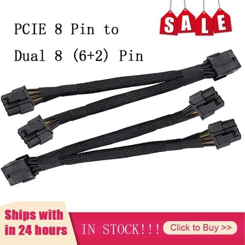 8 Pin to dual 8 (6+2) Pin PCI Express Power Converter Cable for Graphics GPU Video Card PCIE PCI-E VGA Splitter Hub Power Cable