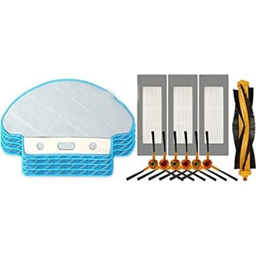 Accessories Replacement Filters/Mop Cloths/Side & Roller Brush/Hook Stickers for ECOVACS DEEBOT OZMO 600 601 605 Cleaner Parts