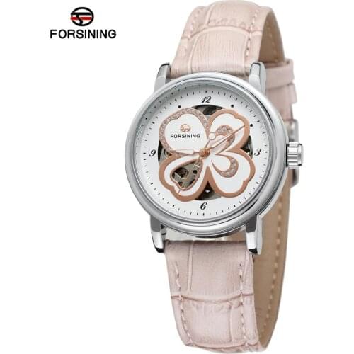 Forsining Ladies Fashion Gift Classic Dress Wrist Watch Women Automatic Mechanical Skeleton Elegance Waterproof Watches