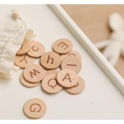 1Set Wooden Alphabet Baby Recognize Letters Toys Handmade Random Combine Brain Toy for Kids
